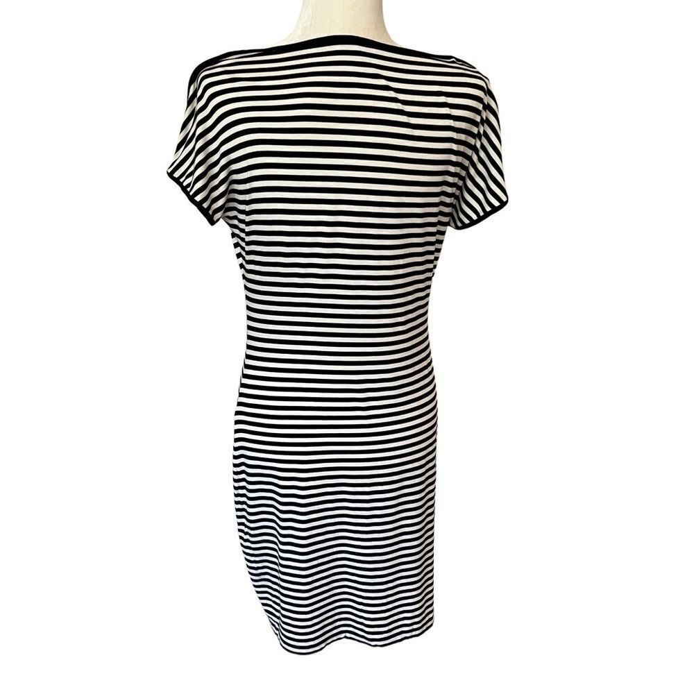 Calvin Klein Black and White Stripe Knit Dress. Size 6. Great Condition!! - Picture 4 of 12
